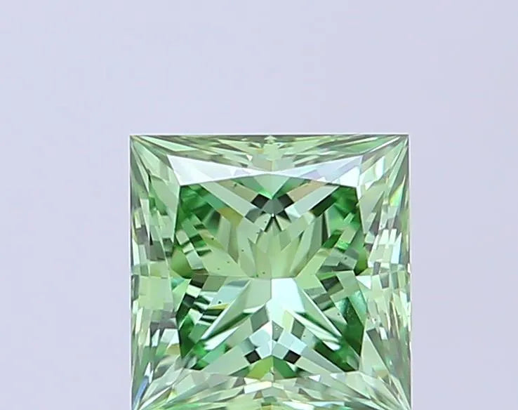 1.00ct Princess Lab Grown Diamond (Colour Fancy Vivid Green, Clarity VS2, IGI Certified)